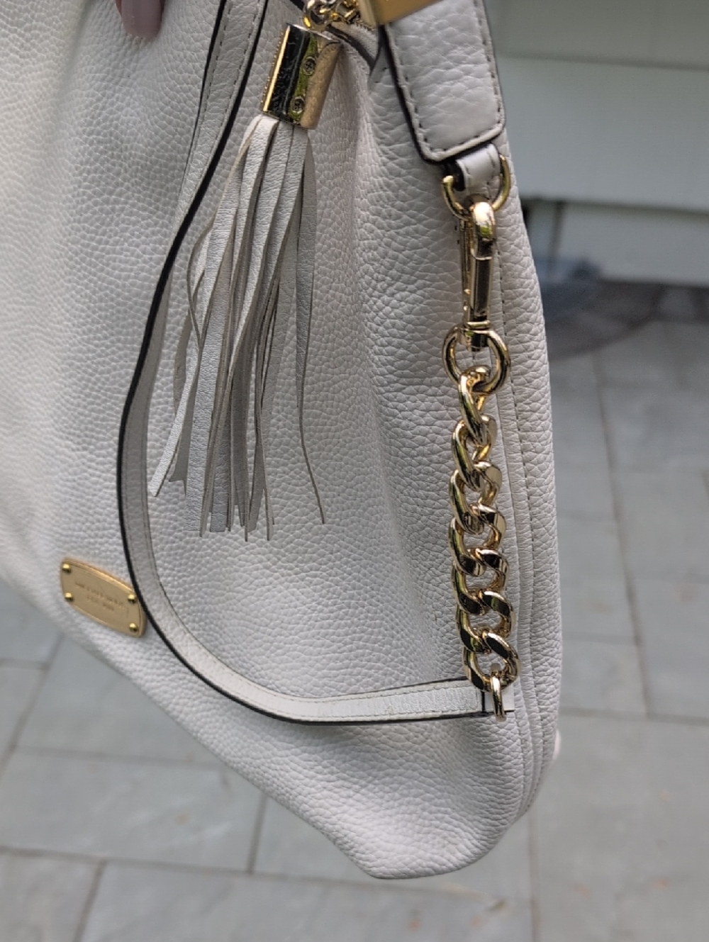 Michael Kors Cream Pebbled Leather Hobo With Crossbody Strap. EUC - Picture 10 of 12